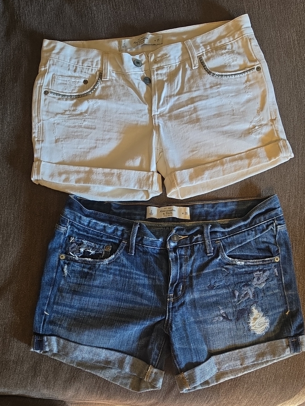 Abercrombie & Fitch White denim shorts